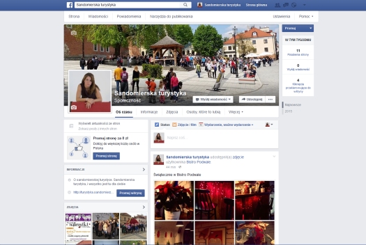 Sandomierska Turystyka na Facebooku. Zawsze najnowsze wiadomości